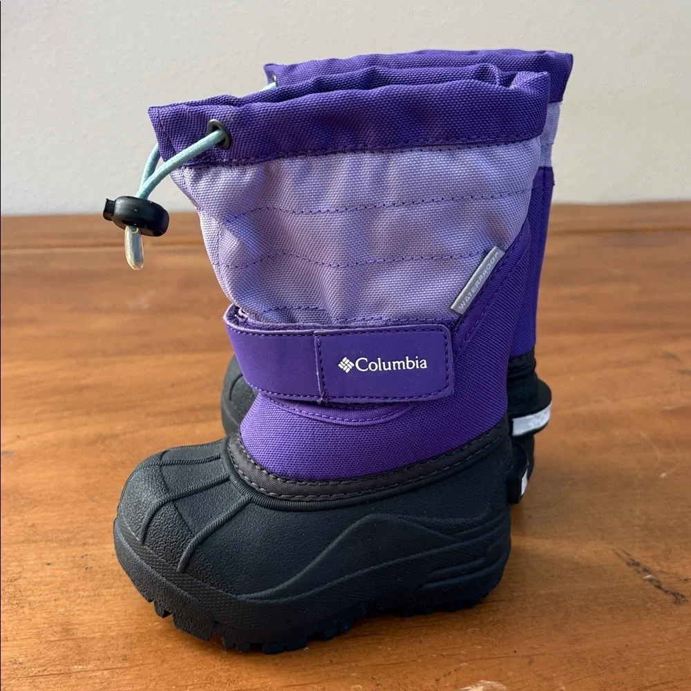 Columbia Kids' Purple and Black Snow Boots Size 5